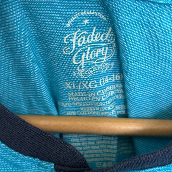 Faded Glory Blue and Black Short Sleeve Tee - Picture 3 of 3